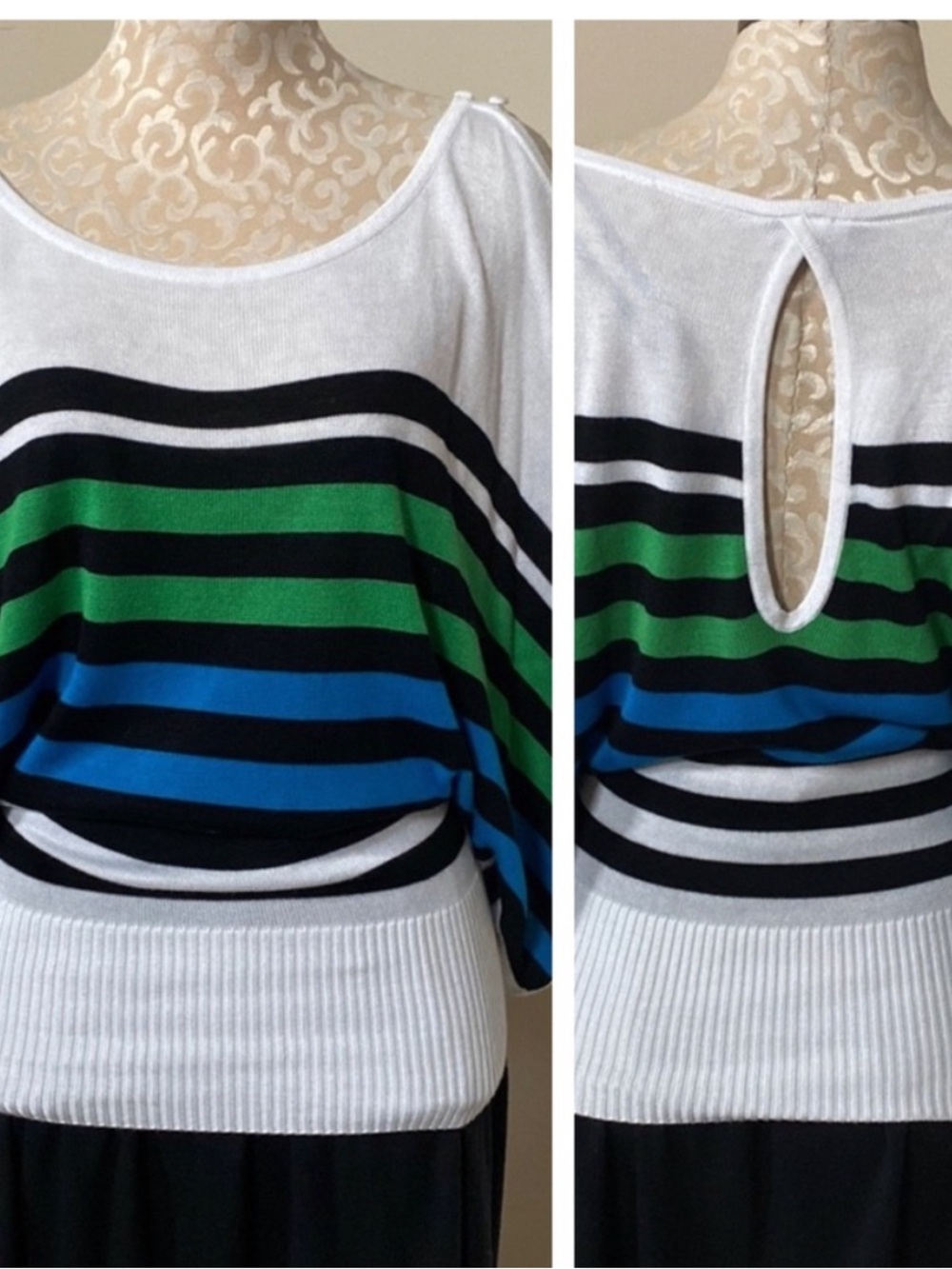 Bebe Kimono Striped Sweater